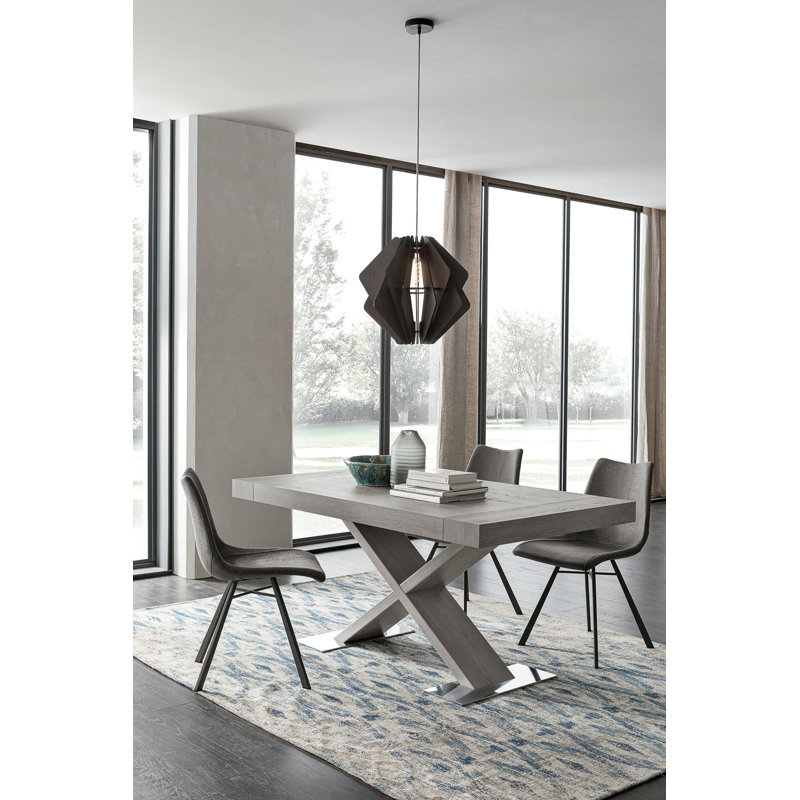 Litzy 90 cm Extendable Rectangular Dining Table, Beaver Laminate