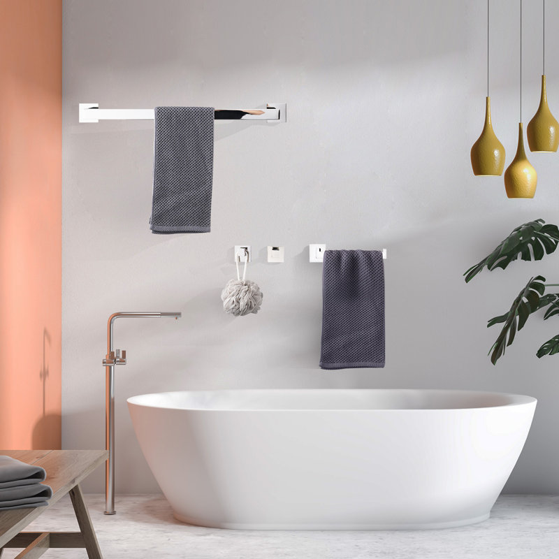 9 - Piece Bathroom Hardware Set, Chrome