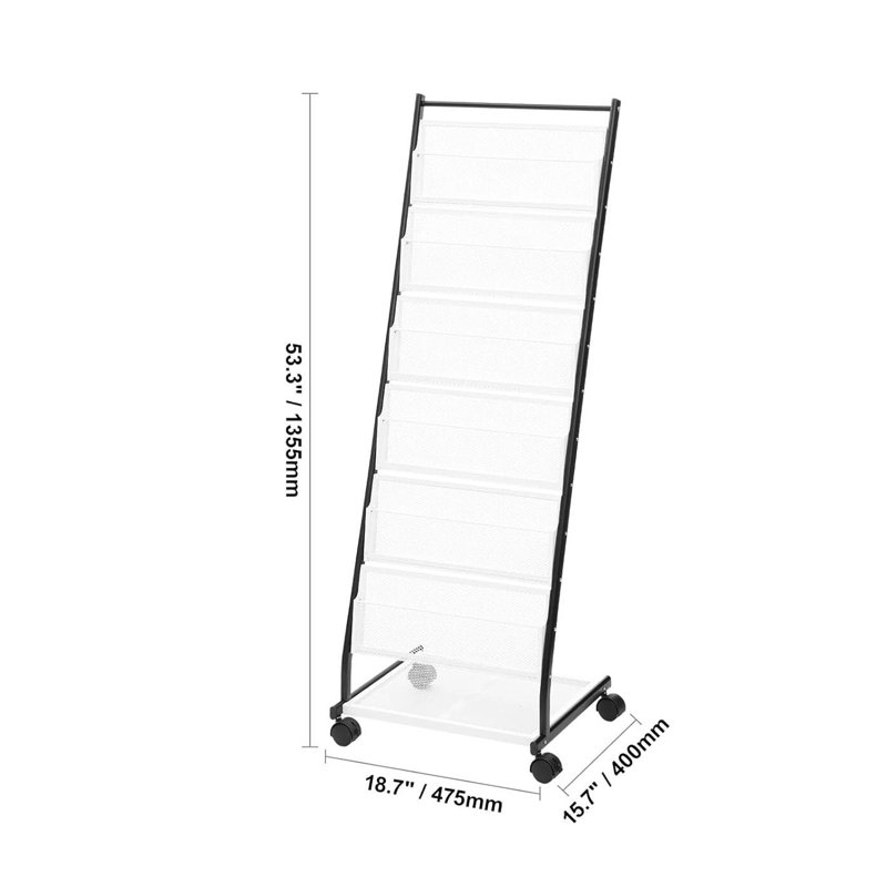 Metal Free Standing Magazine Rack