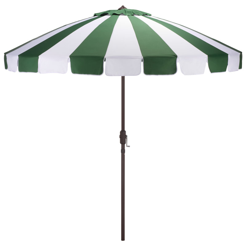 251.99cm Market Parasol, Hunter Green Stripe