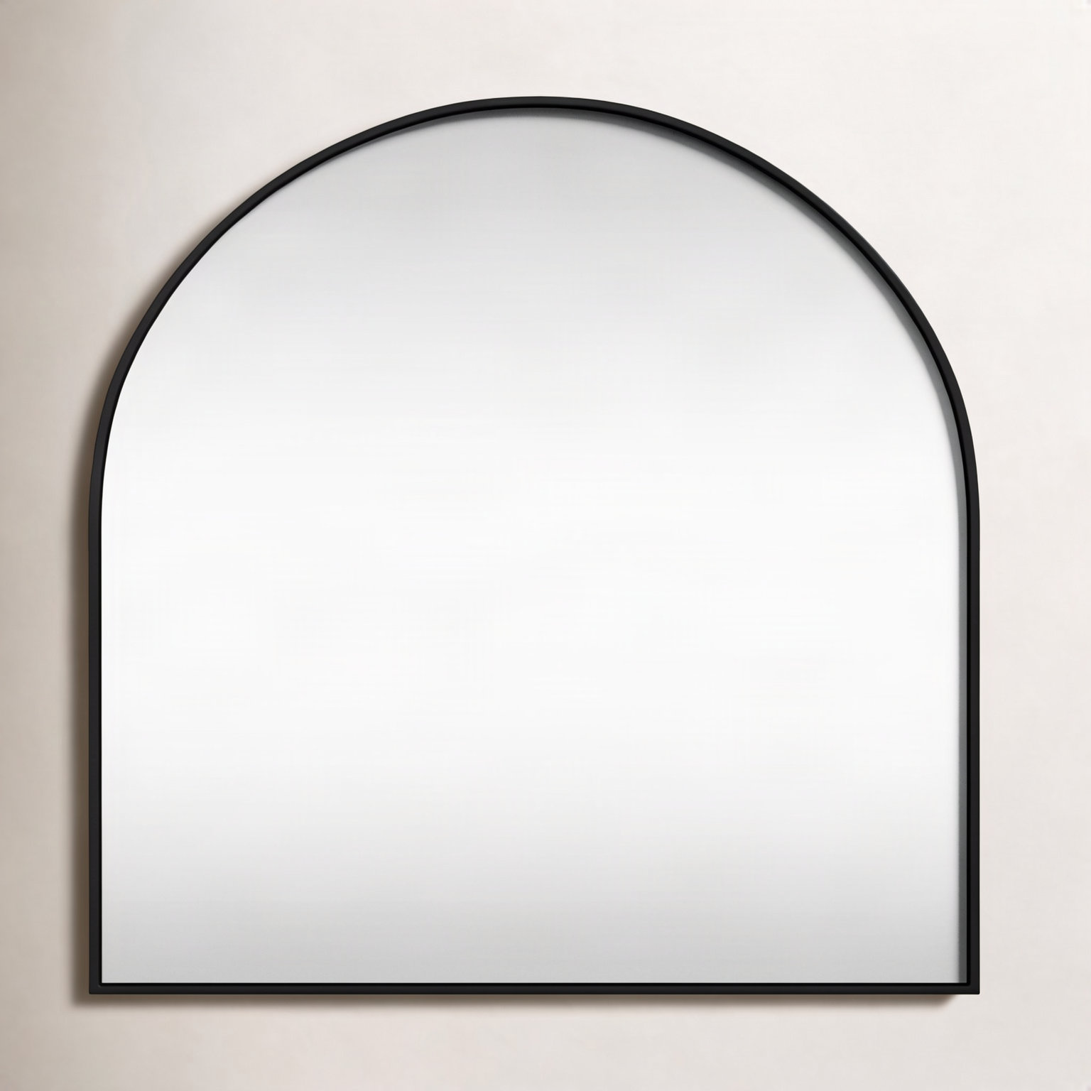 Sabine Metal Arch Wall Mirror, 36" x 36", Black