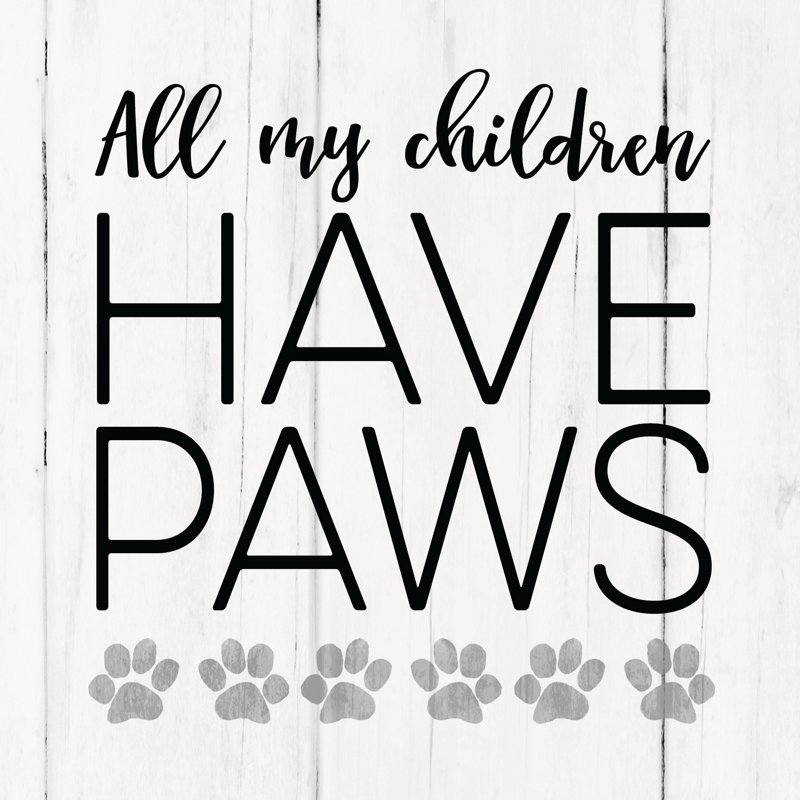 Have Paws Simple - Wrapped Canvas Print, 122cm H x 122cm W x 3.8cm D