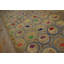 Antique American Hooked Rug Hallway Runner Wool Beige, Multicolor