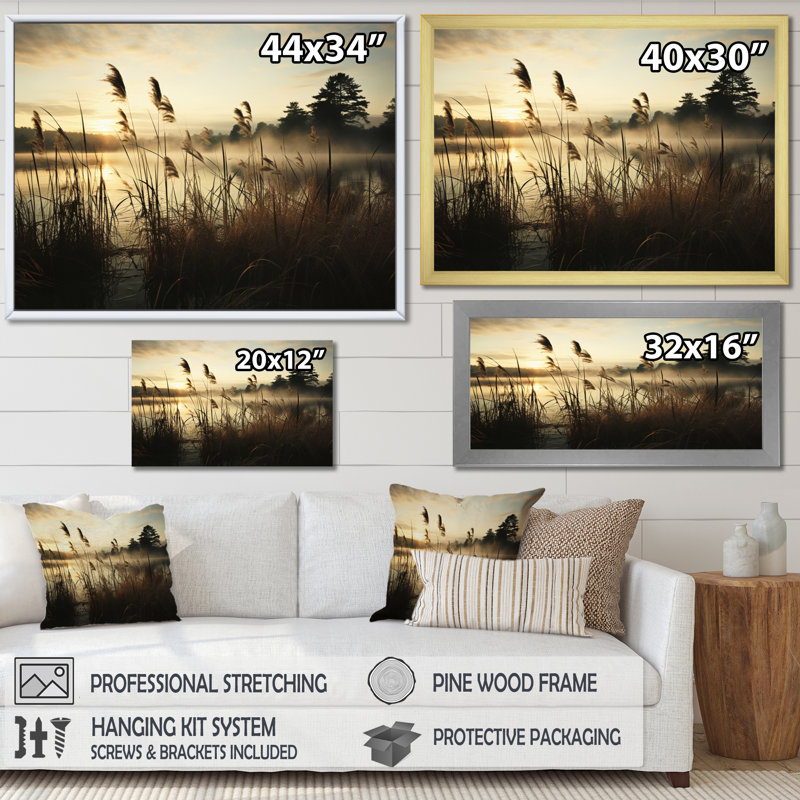 Impressions sur toile, photos de plage, H 34 po x l 44 po x P 1,5 po, Cadre simple argenté
