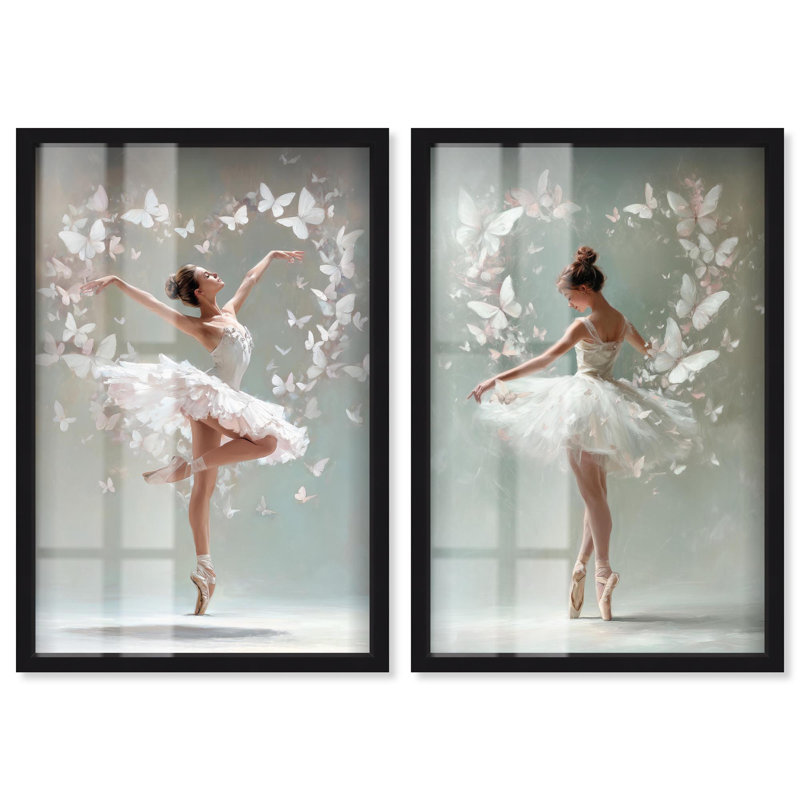 Ballet Reverie Glam Art , H 16 po x l 11 po, Noir