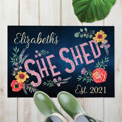 Non-Slip Floral Indoor / Outdoor Doormat
