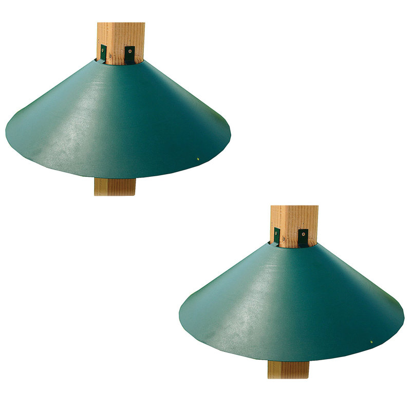 Green Metal Wrap Around Bird Feeder Squirrel Baffle Guard