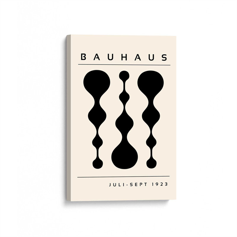 Bauhaus à géométrie liquide, H 12 po x l 8 po x P 1,25 po, Toile tendue