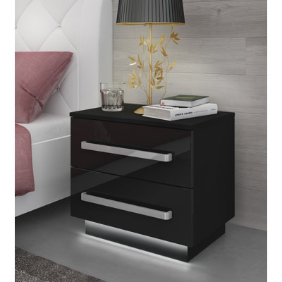 Varonique 55cm W Manufactured Wood Bedside Table