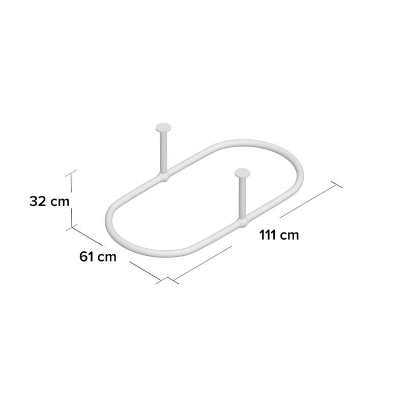 111cm Fixed Shower Curtain Pole