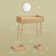 Virdie Boho Vanity Desk with Light Up Mirror, 3 Drawers, Dimmable, Touch Control Light with 3 Color Hues