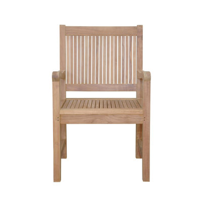 Bulwell Outdoor Teak Dining Armchair