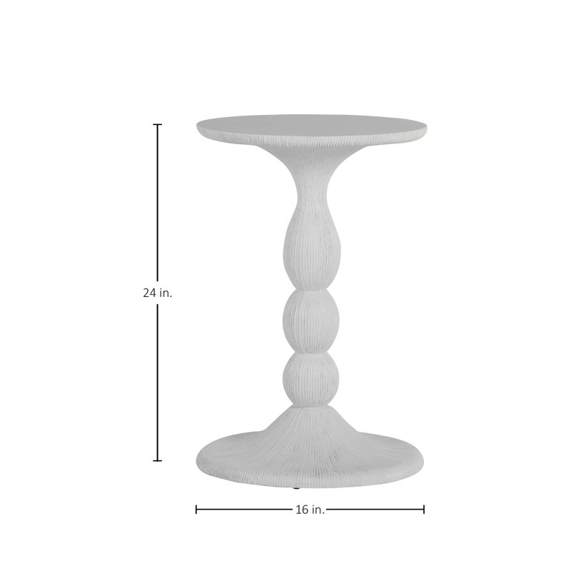 Cast Stone Tern Side Table, Natural