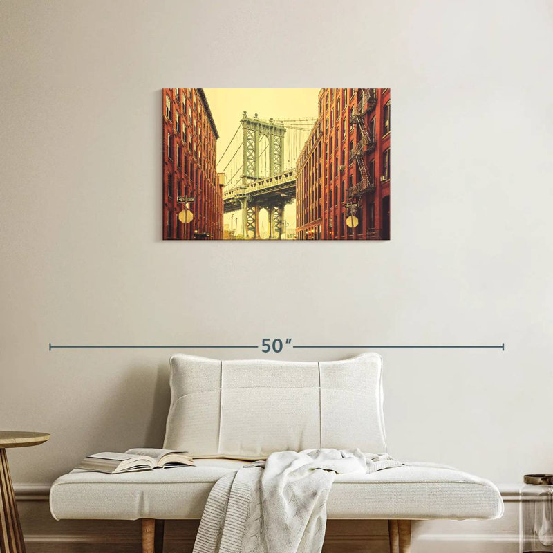 Ravi Rertro Manhattan Bridge, H 20 po x l 30 po