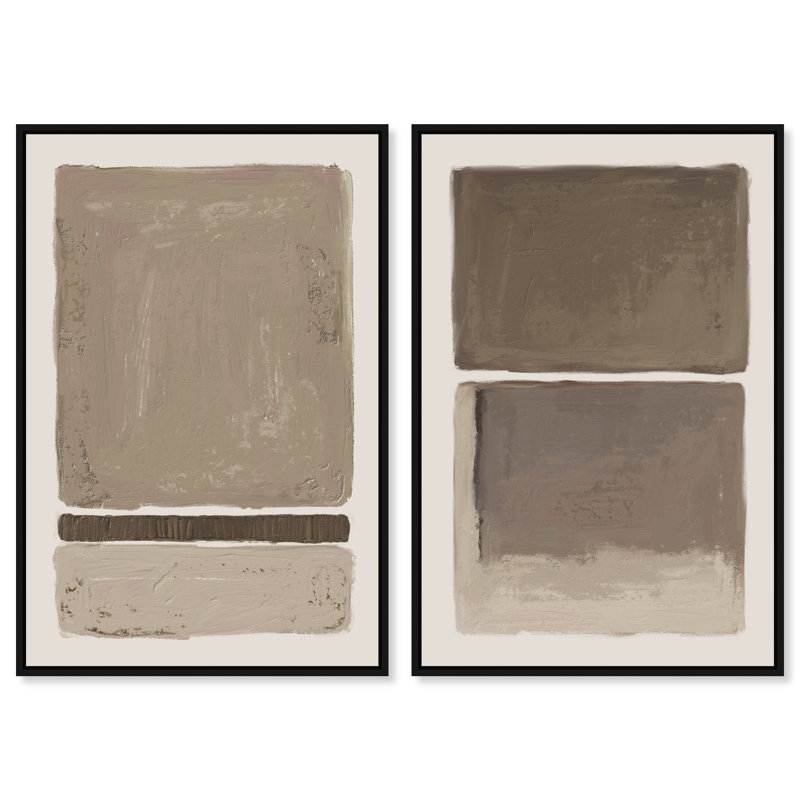 Clay Blocks Set Canvas Abstract Print by Oliver Gal, Black Frame, 10 x 15, 25"H x 37"W, Black Floater Frame