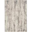 Tapis intérieur / extérieur rectangulaire en polypropylène tissé à la machine abstrait ivoire / gris-1131023226