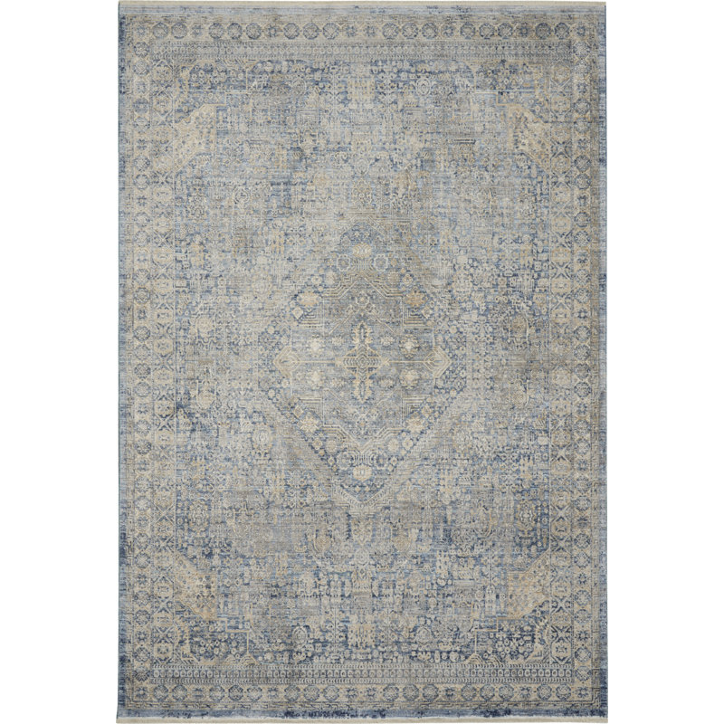 Tapis bleu Suellen, Rectangle 5 pi 3 po x 7 pi 9 po