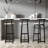 Bar Stools Kitchen Island Bar Chairs Set Of 3 Metal Counter Barstools With Backrest For Dining Pub Room-777471758