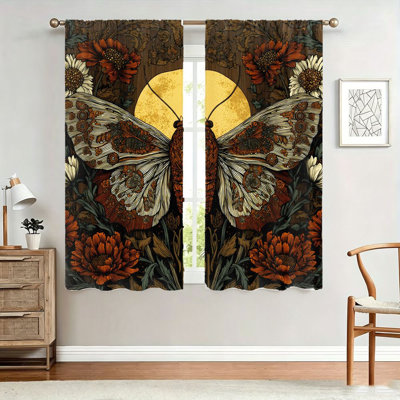 2Pcs Mystical Moth and Floral
