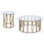 Ensemble de 2 tables basses et tables de bout chocolat et chocolat