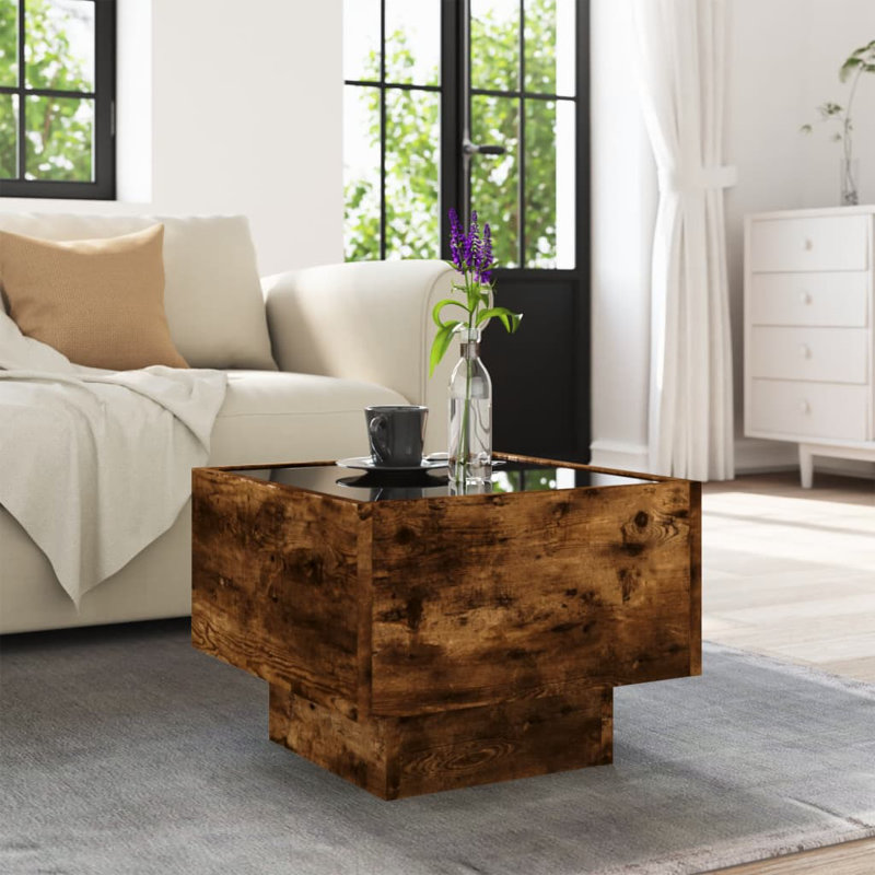 Damaiah End Table, Smoked Oak