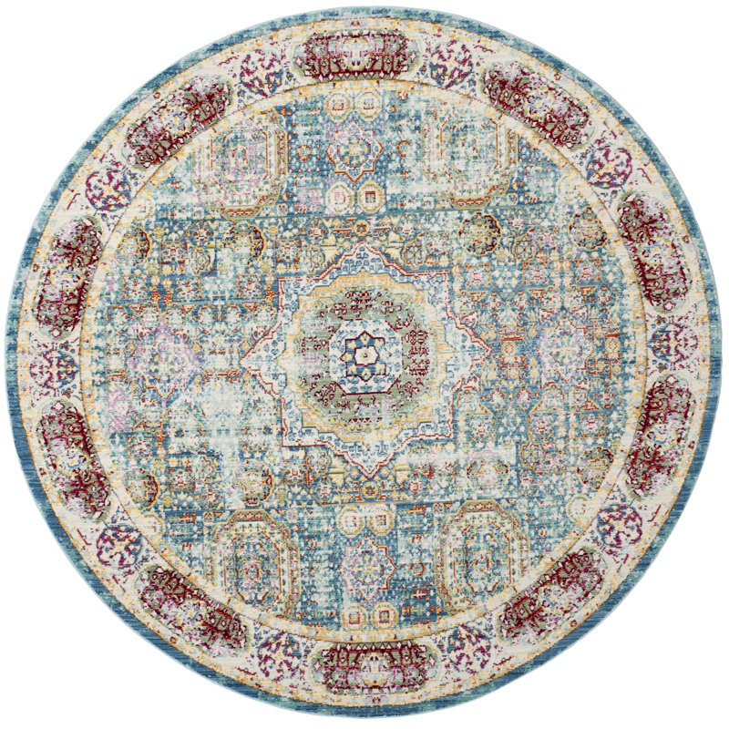Embrya Valencia Performance Oriental Rug, Round 6'7"