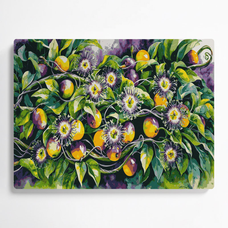 «Hawaiian Passion Fruit», art mural en métal vert, H 12 po x l 18 po