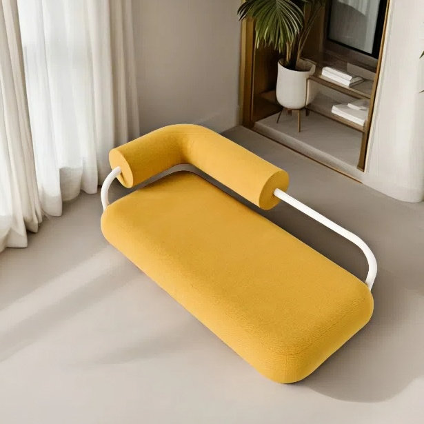 Chaise longue paresseuse simple, simple et créative, Orienté à gauche (vu de face), Jaune