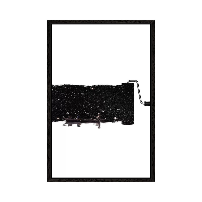 No Anchor by Kiki C Landon - Print on Canvas, 101.6cm H x 66.04cm W x 3.81cm D, Black Framed