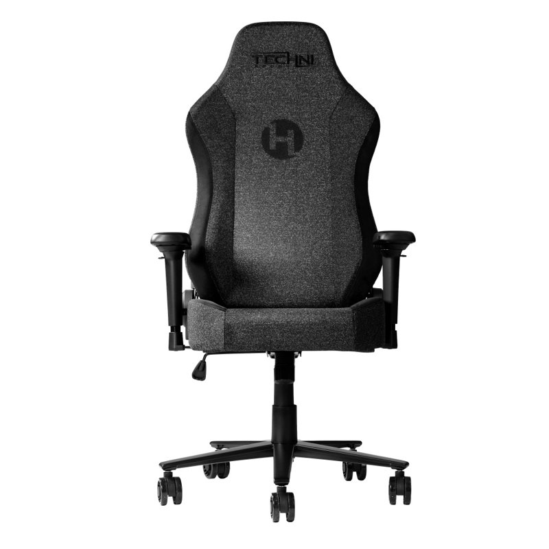 Techni Sport Tsf65c Fabric Gaming Chair With Memory Foam, Recline & Adjustable Arms, Black
