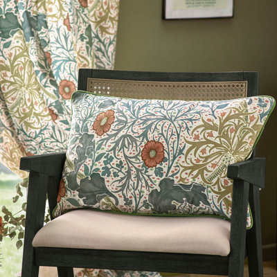 Seaweed Floral Rectangular Throw Pillow Cover