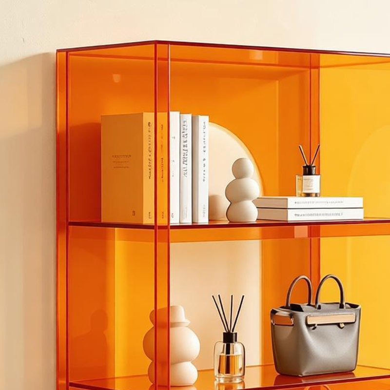 Armoire de rangement en acrylique, Orange