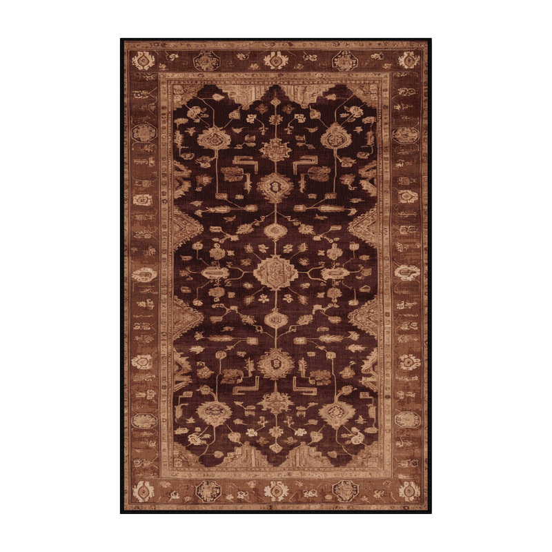 Tapis noir surteint lavable à la machine, Rectangulaire 2 pi x 3 pi