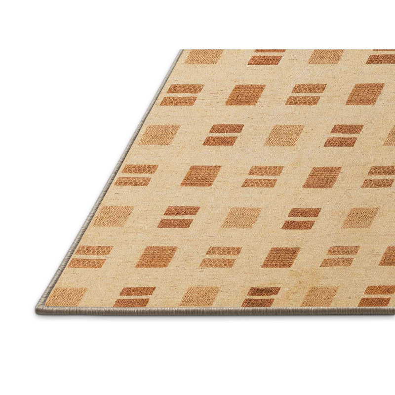 Tapis décoratif multicolore à motif abstrait, Rectangle 3 pi x 5 pi