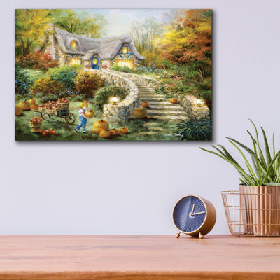 Art mural en verre épique «Country Harvest» par Nicky Boehme, 16 po x 12 po