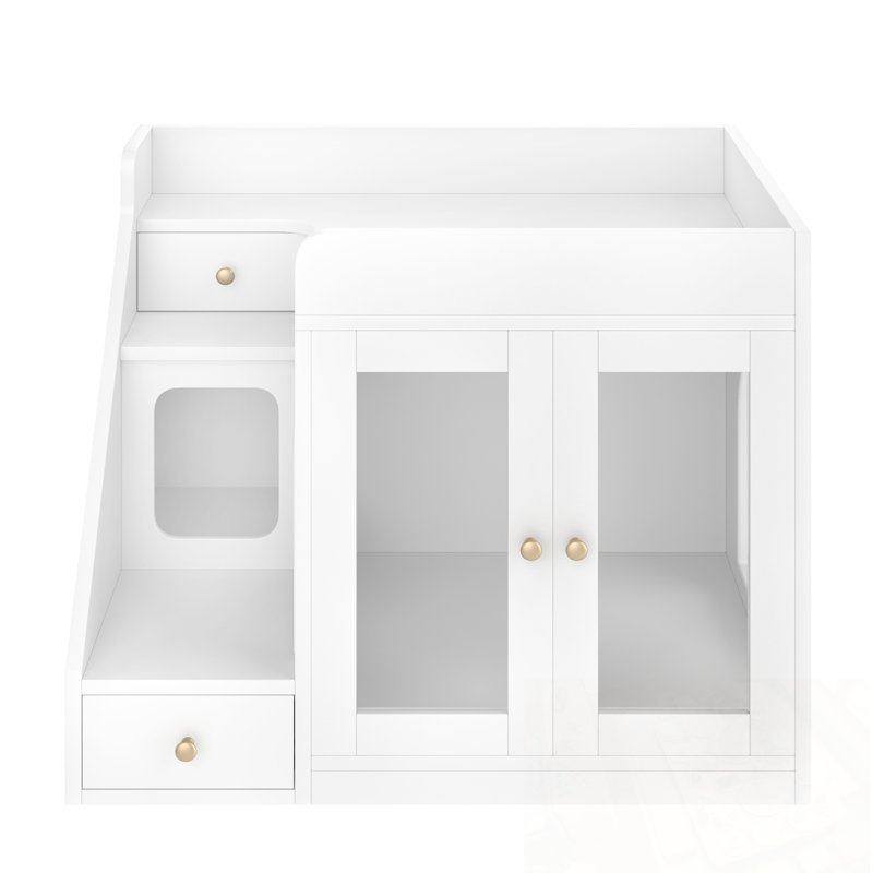 Ingaborg avec 2 tiroirs de rangement, Blanc