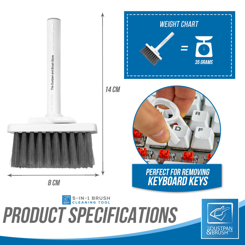 Electronic and Keyboard Cleaning Kit 5 in 1 Multi-Tool Brush with Keycap Puller