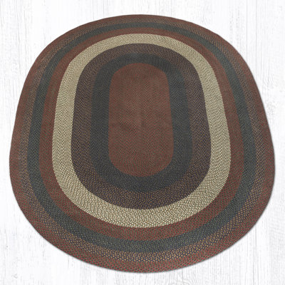 Tapis tressé bourgogne/gris