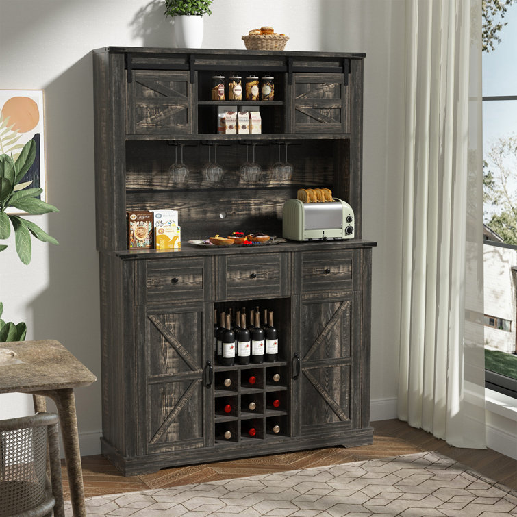 August Grove® Vanier Sideboard with Bar Hutch - Wayfair Canada