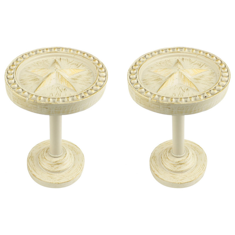 Retenue de rideau Joelyne Star Medallion, Blanc doré de France