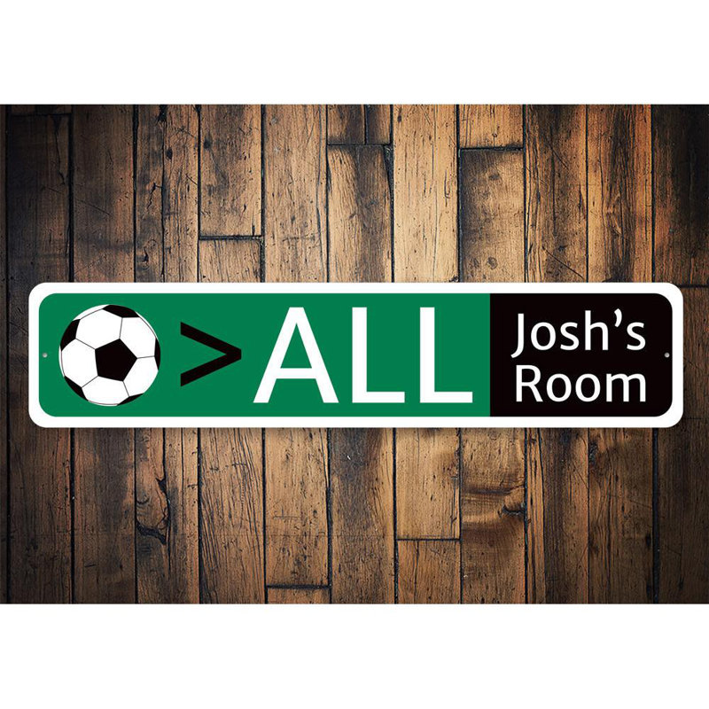 Plaque de soccer en aluminium, H 4 po x l 18 po x P 0,04 po