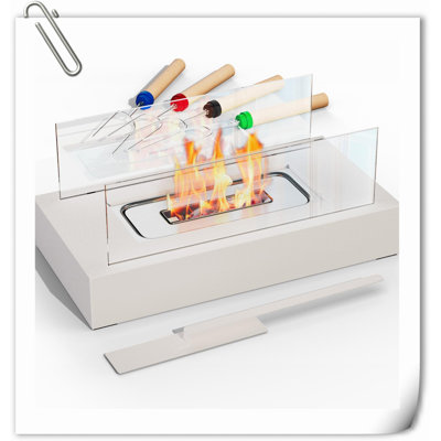 Tabletop Fire Tabletop Fireplace with Flame Guard