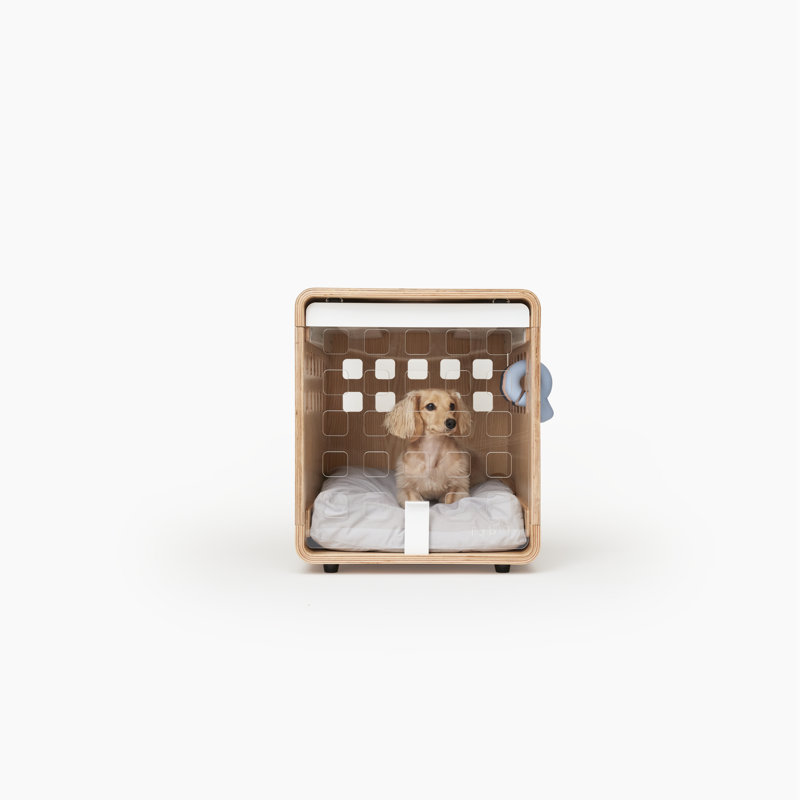 Pet Crate with 1 Door, Small (23" H x 20" W x 26" D), Signature Ash