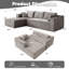 Causeuse modulaire en velours côtelé sans assemblage, structure en éponge douce, 4 couleurs, conception en forme de L peu encombrante-970690374