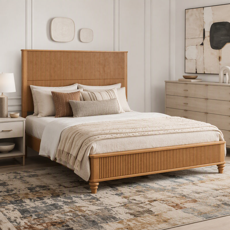 Solid Wood Bed Frame, Queen