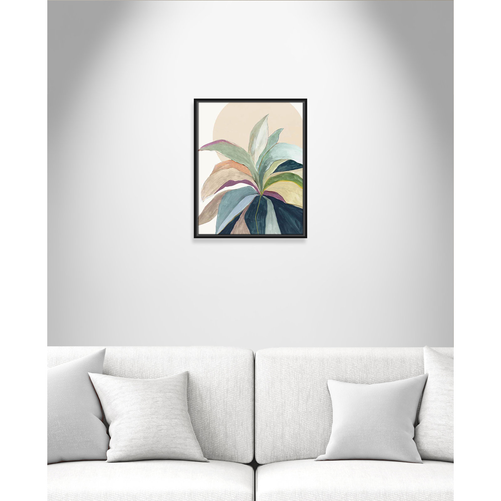 Sherbrooke Sunny Bright Leaves II by Asia Jensen Print, No Mat, Black Floater Framed, 21.5" H x 17.5" W x 2" D