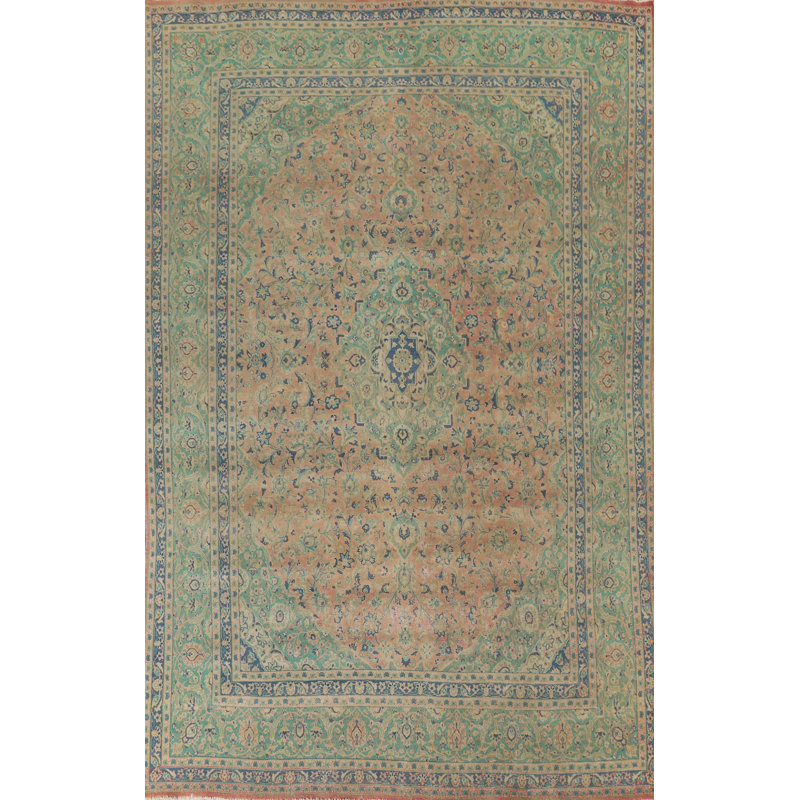 Tapis floral fait à la main 9 x 13