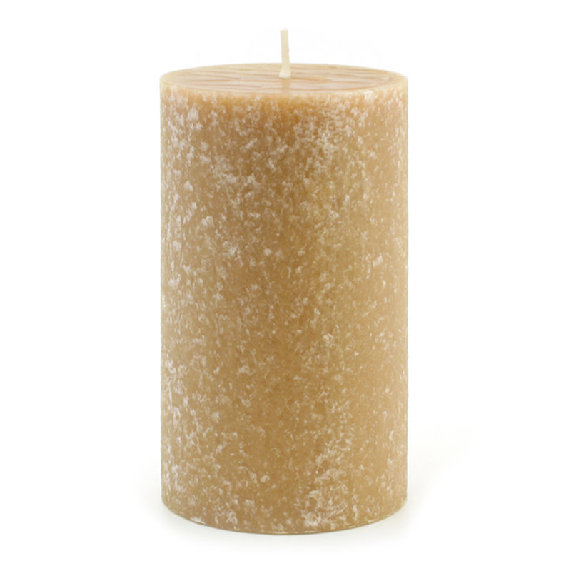 Timberline Unscented Pillar Candle, Light Brown