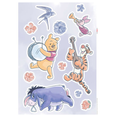 Wandaufkleber Winnie Puuh – Flowers & Music