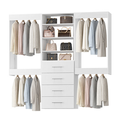 Modular Closet System, Versatile and Customizable Walk-In Design for Efficient Storage and Organization